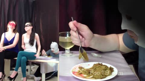 2 mistresses cooked a delicious shit breakfast for a slave-女神之家